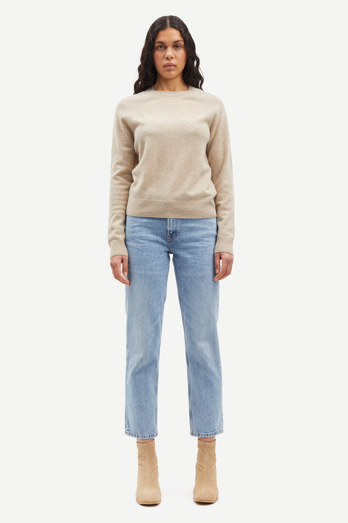 Boston O-Neck - Cream Melange
