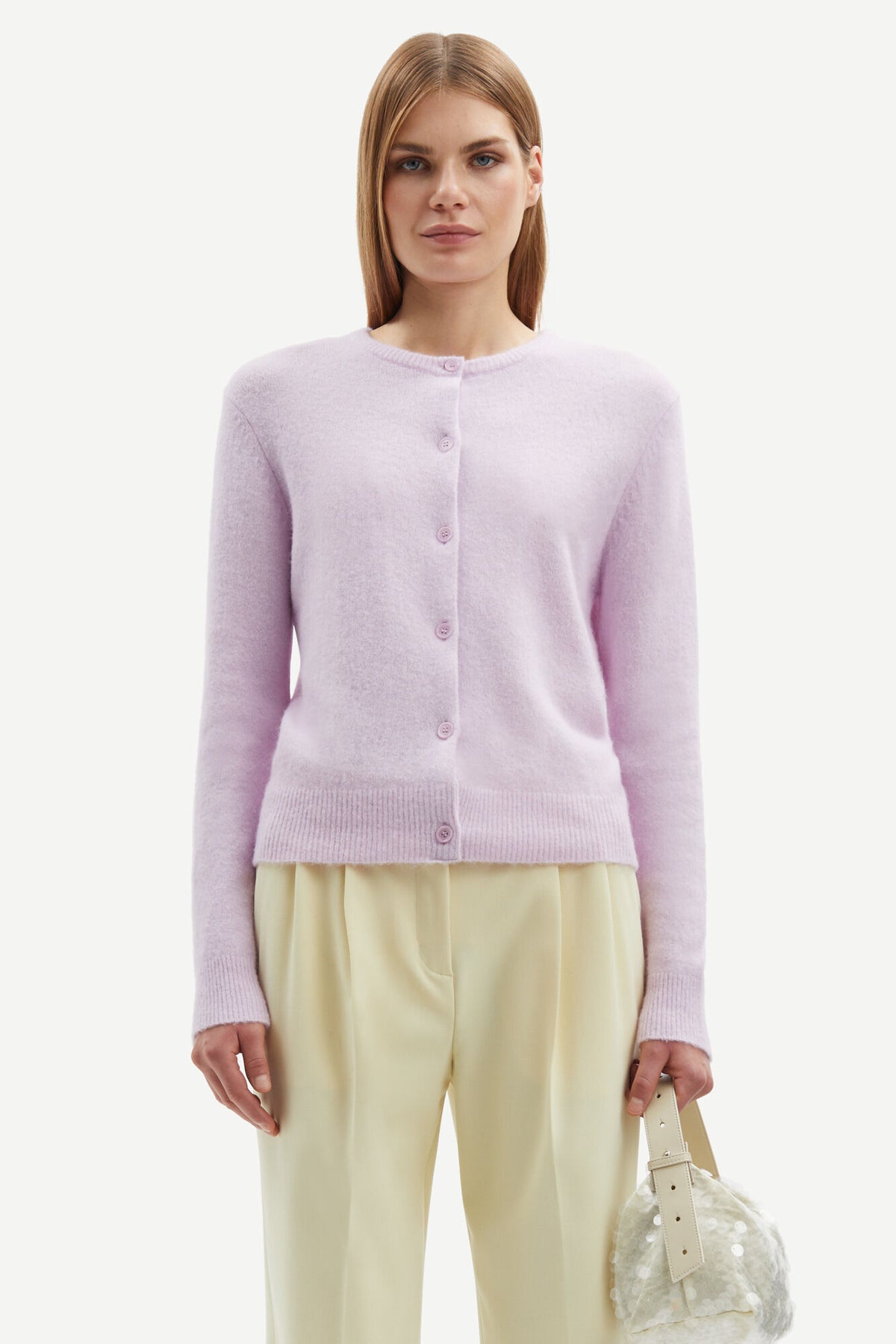 Nor Short Cardigan - Lilac Snow