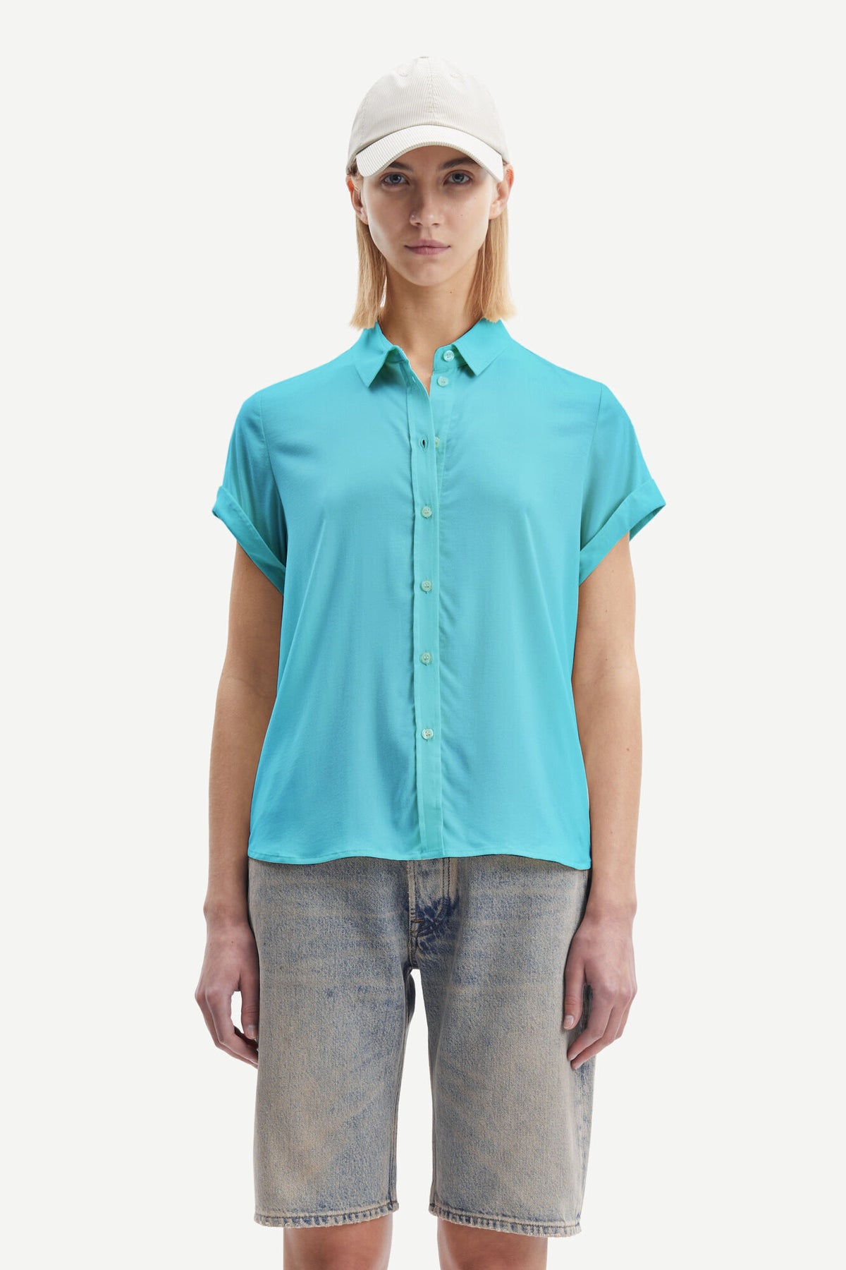 Majan Ss Shirt - Blue Topaz