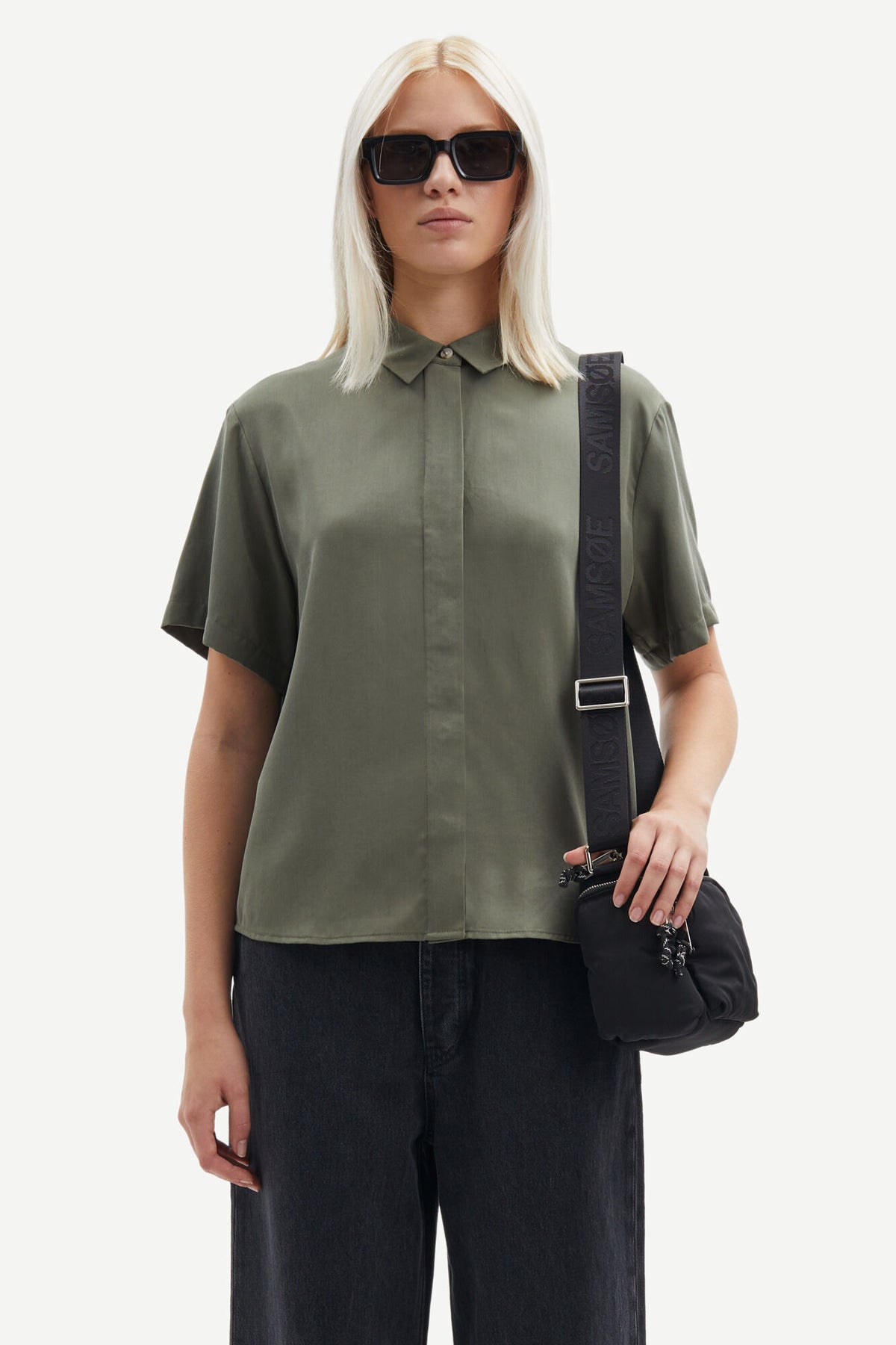 Mina Ss Shirt - Dusty Olive