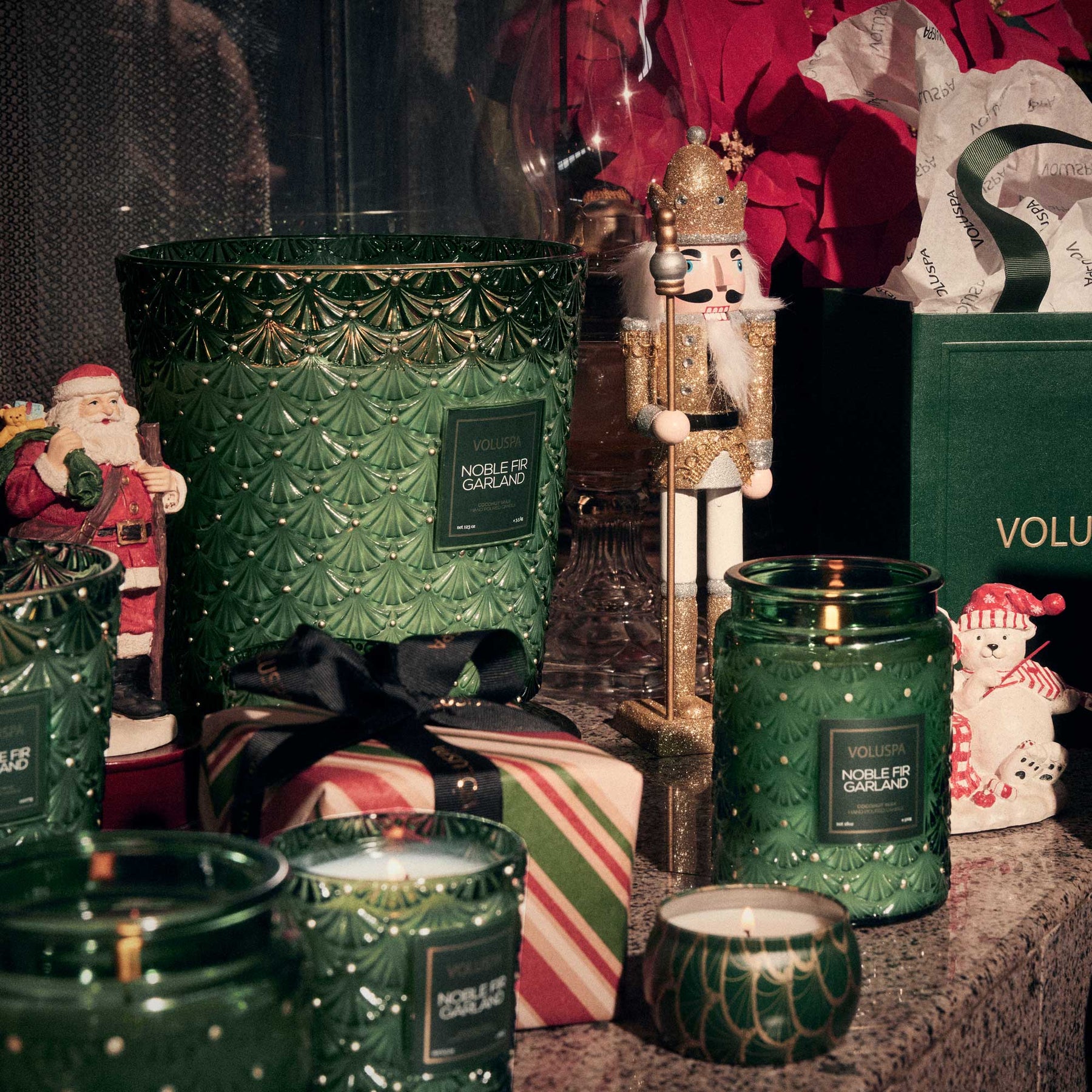 Mini Tin Candle - Noble Fir Garland