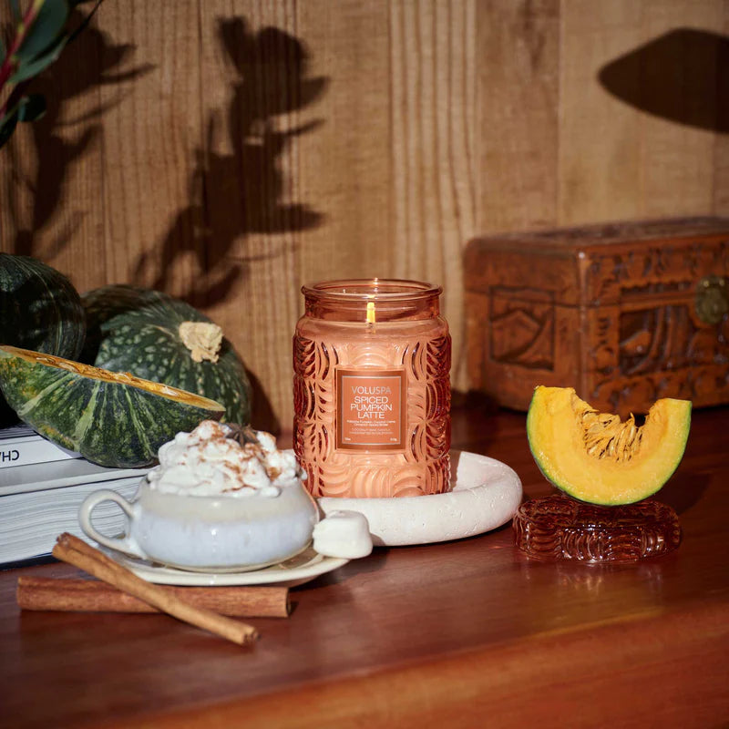 Voluspa Spiced Pumpkin Latte Large Glass Jar