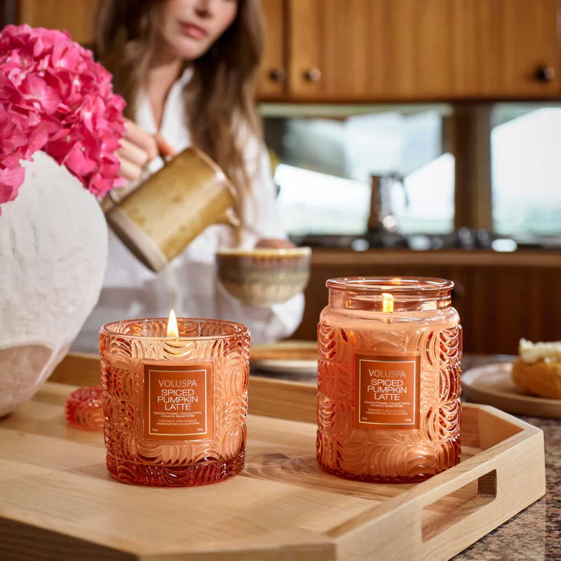 Voluspa Spiced Pumpkin Latte Large Glass Jar