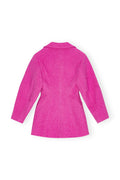 Twill Wool Suiting Fitted Blazer - Fiji Flower