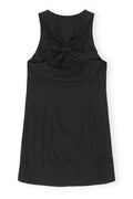 Light Twill Suiting Mini Dress - Black