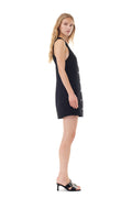 Light Twill Suiting Mini Dress - Black
