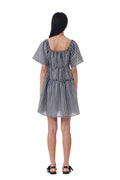 Seersucker Check Mini Layer Dress - Egret