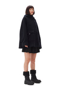 Boiled Wool Midi Jacket - Sky Captain