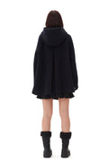 Boiled Wool Midi Jacket - Sky Captain