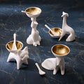 French Bulldog Salt- och pepparkar - Vit/Guld