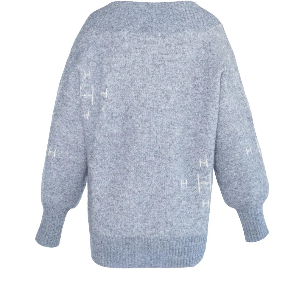 Fam V-Neck Tröja - Faded Denim