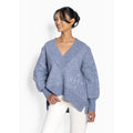 Fam V-Neck Tröja - Faded Denim