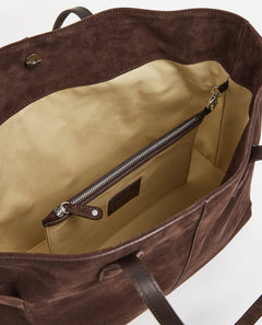 Lesley Tote Bag - Suede Chocolate