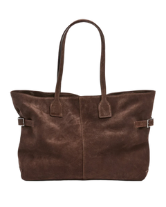 Lesley Tote Bag - Suede Chocolate