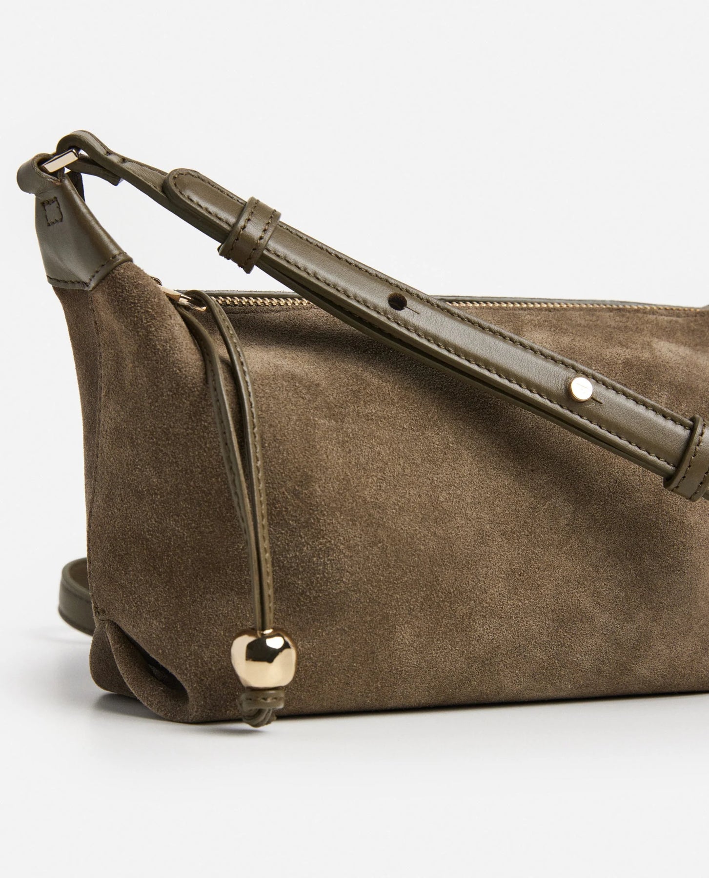 Ru Crossbody - Olivgrön Mocka