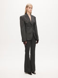 Hourglass Blazer - Grå Pinstripe