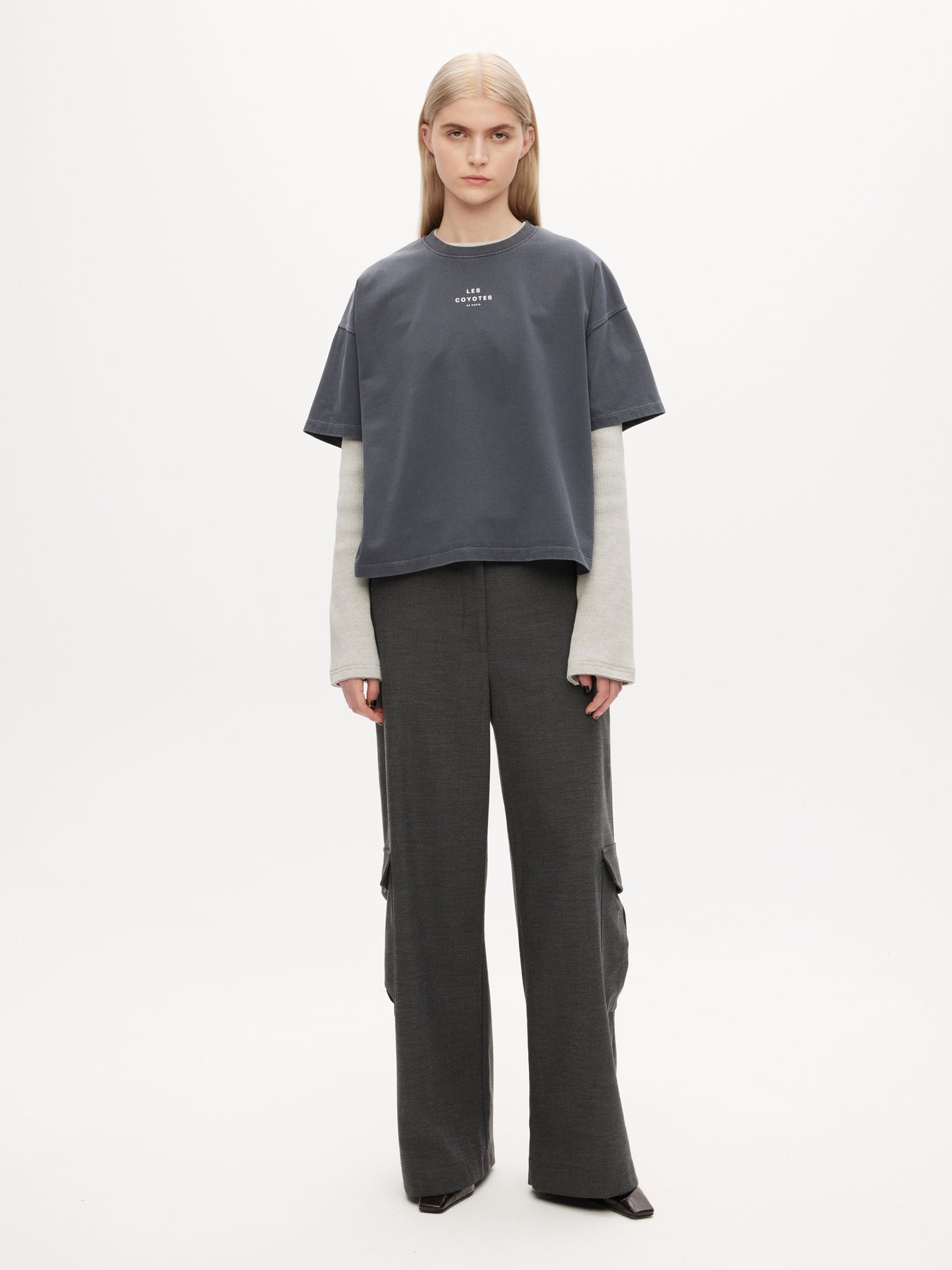 Logo Boxy-Fit Tee - Anthra