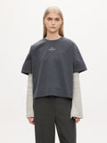 Logo Boxy-Fit Tee - Anthra