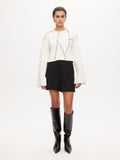 Rib Patchwork Top - Off-White