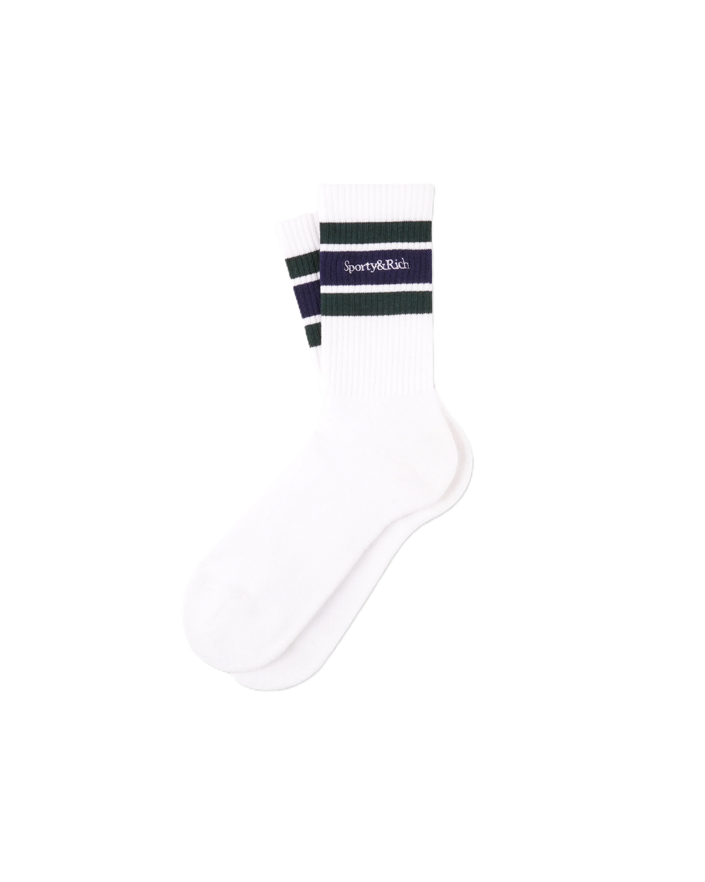 Serif Logo Socks - Vit/Grön/Marinblå