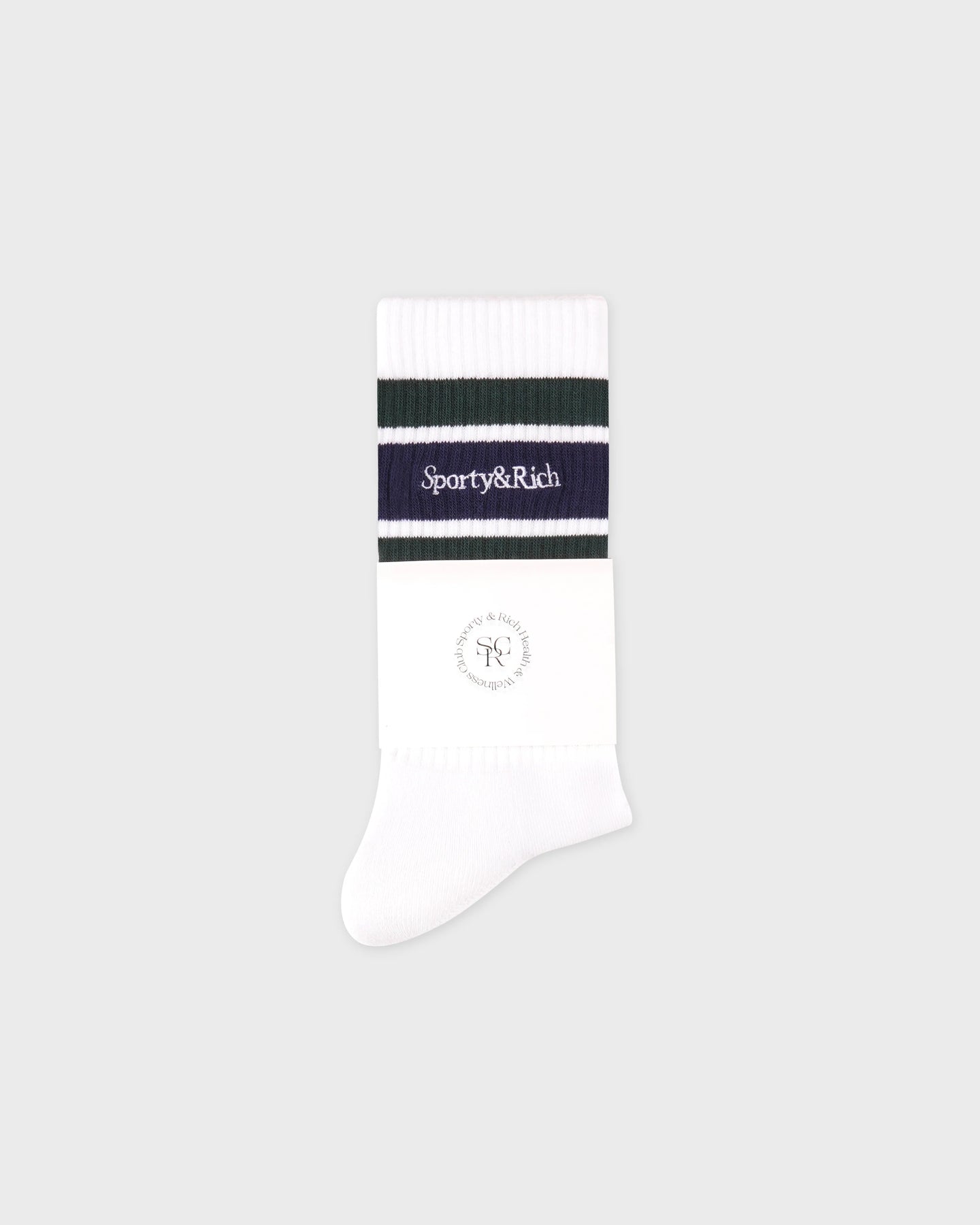 Serif Logo Socks - Vit/Grön/Marinblå