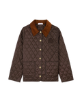 NY Crest Nylon Quilted Jacket - Brun