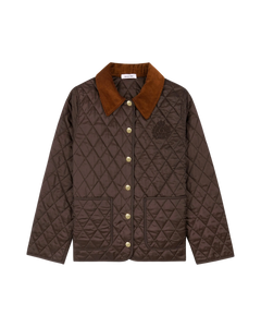 NY Crest Nylon Quilted Jacket - Chocolate