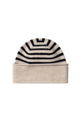 Marseille Turnup Beanie - Black Barley Stripe