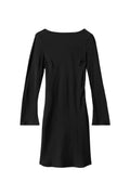 Bias Cut Mini Dress - Jet Black