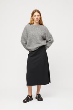 Mountain Oversized Furry Jumper - Grey Melange