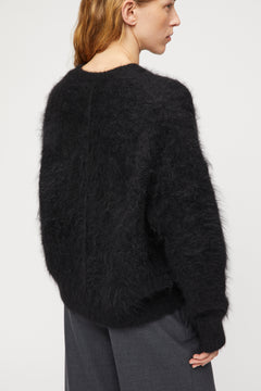 Mountain Oversized Furry Jumper - Jet Black