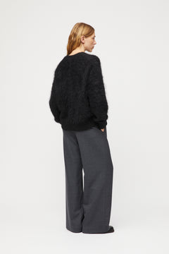 Mountain Oversized Furry Jumper - Jet Black