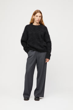 Mountain Oversized Furry Jumper - Jet Black