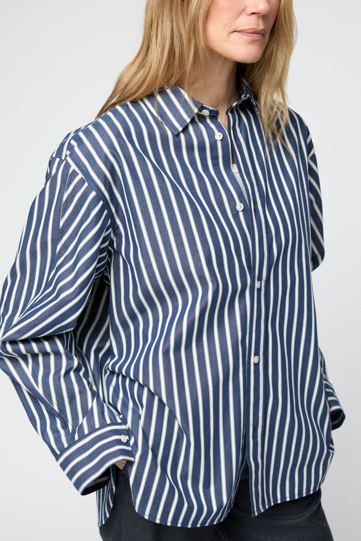Coastal Shirt - Dark Navy Pinstripe