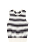 Classic Merino Tank - Cream Navy Stripe