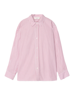 Coastal Shirt - White Red Pinstripe