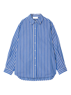 Poplin Workwear Shirt - Cobalt Blue Stripe