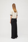 Toulouse Cardigan Tee - Buttermilk Black