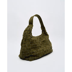 Big Dandy Braided Suede - Dark Olive W. Gold