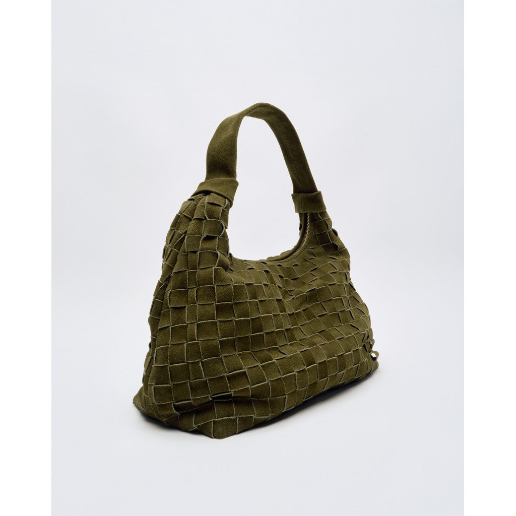 Big Dandy Braided Suede - Dark Olive W. Gold