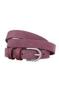Suede Zoe Belt - Fig Red