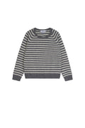 Fiona Stripe - Dk Grey/Offwhite