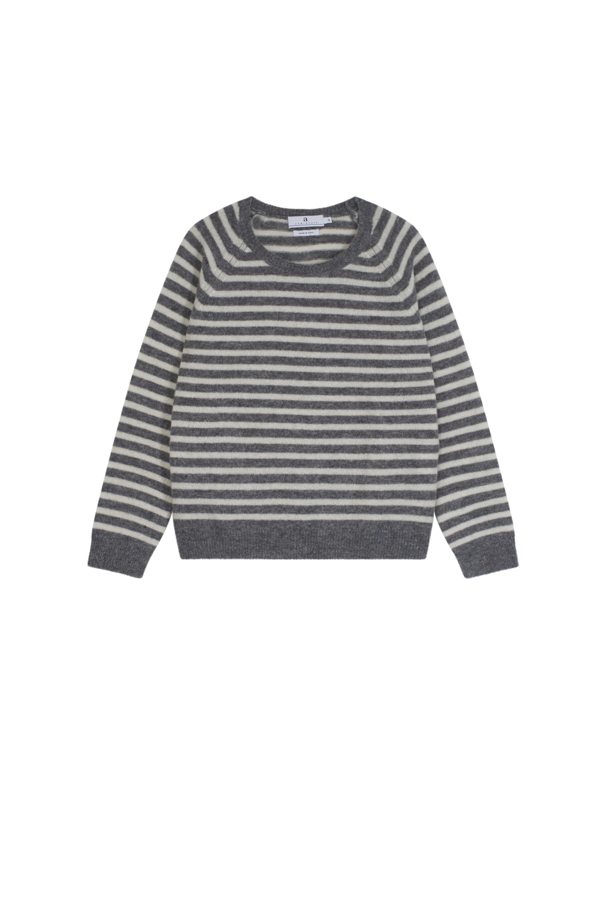 Fiona Stripe - Dk Grey/Offwhite