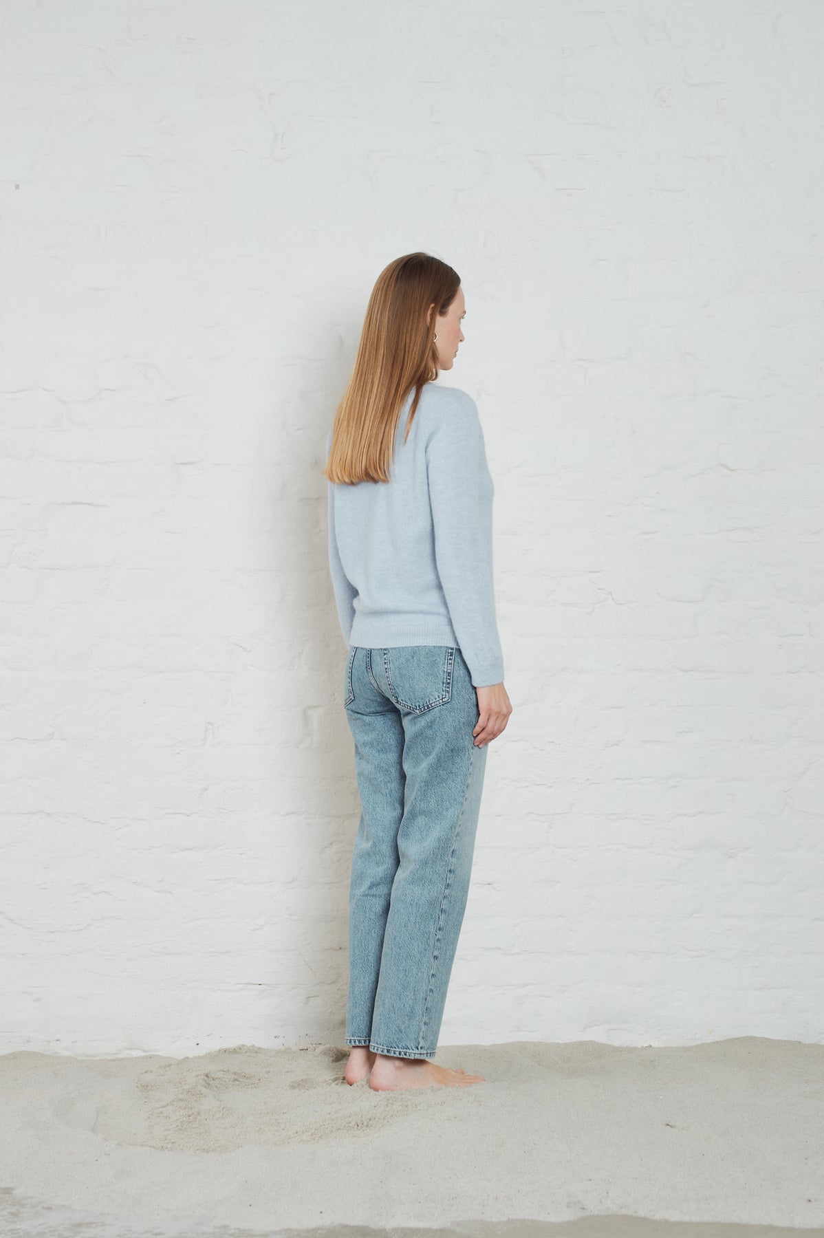 Arnie Says Fiona Summer stickad tröja - Ice Blue