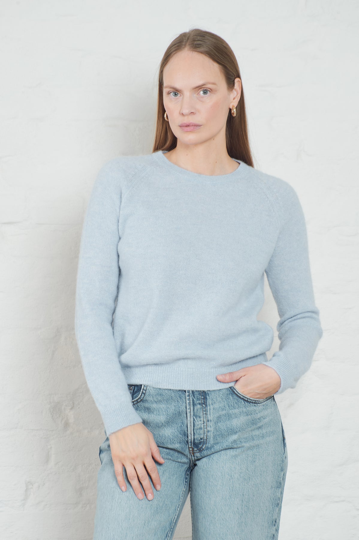Arnie Says Fiona Summer stickad tröja - Ice Blue