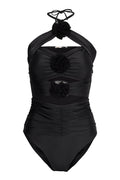 Flower Swimsuit - Svart