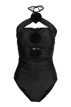 Flower Swimsuit - Black