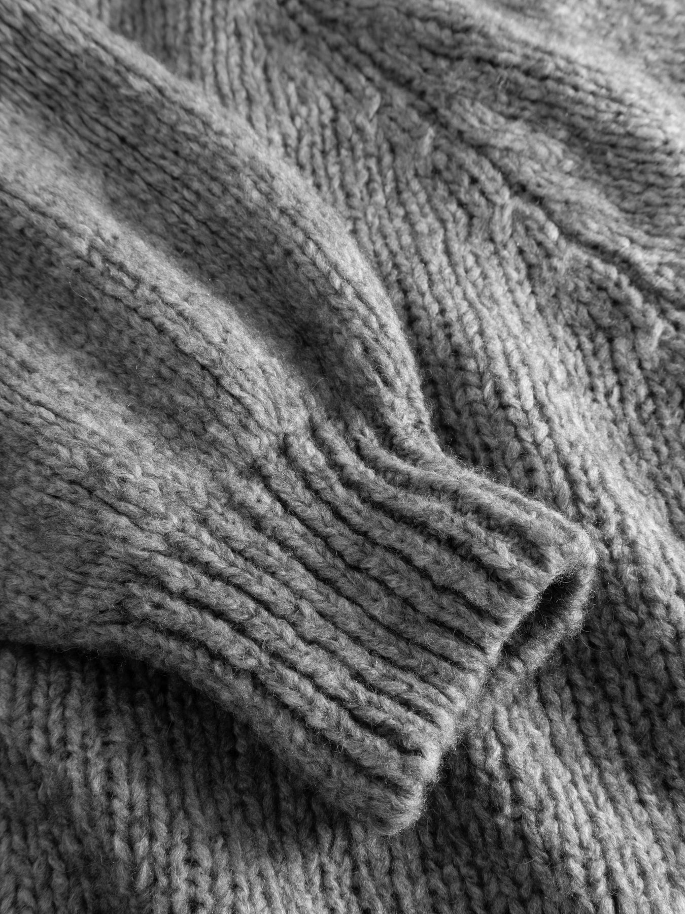 Fora Knit Kofta - Dark Grey Melange