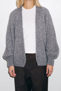 Fora Knit Kofta - Dark Grey Melange