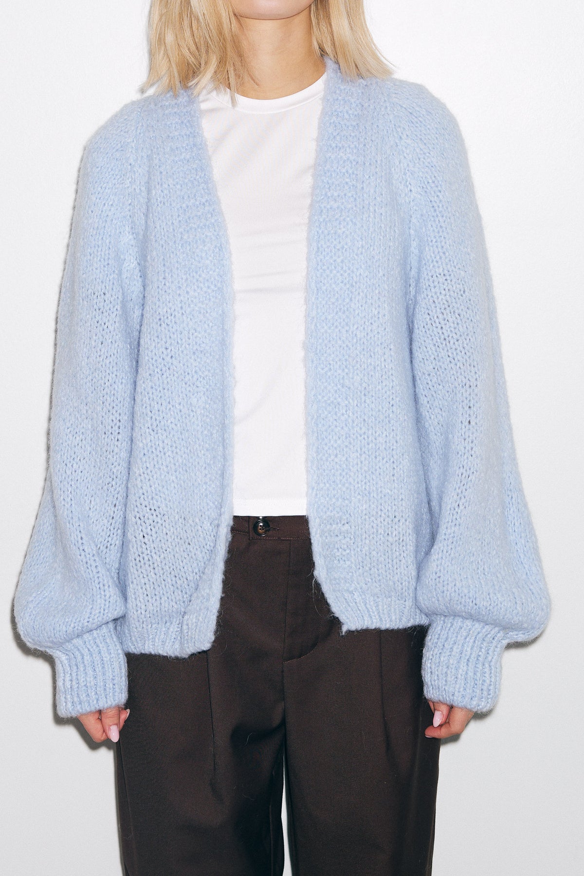 Fora Knit Cardigan - Ljusblå